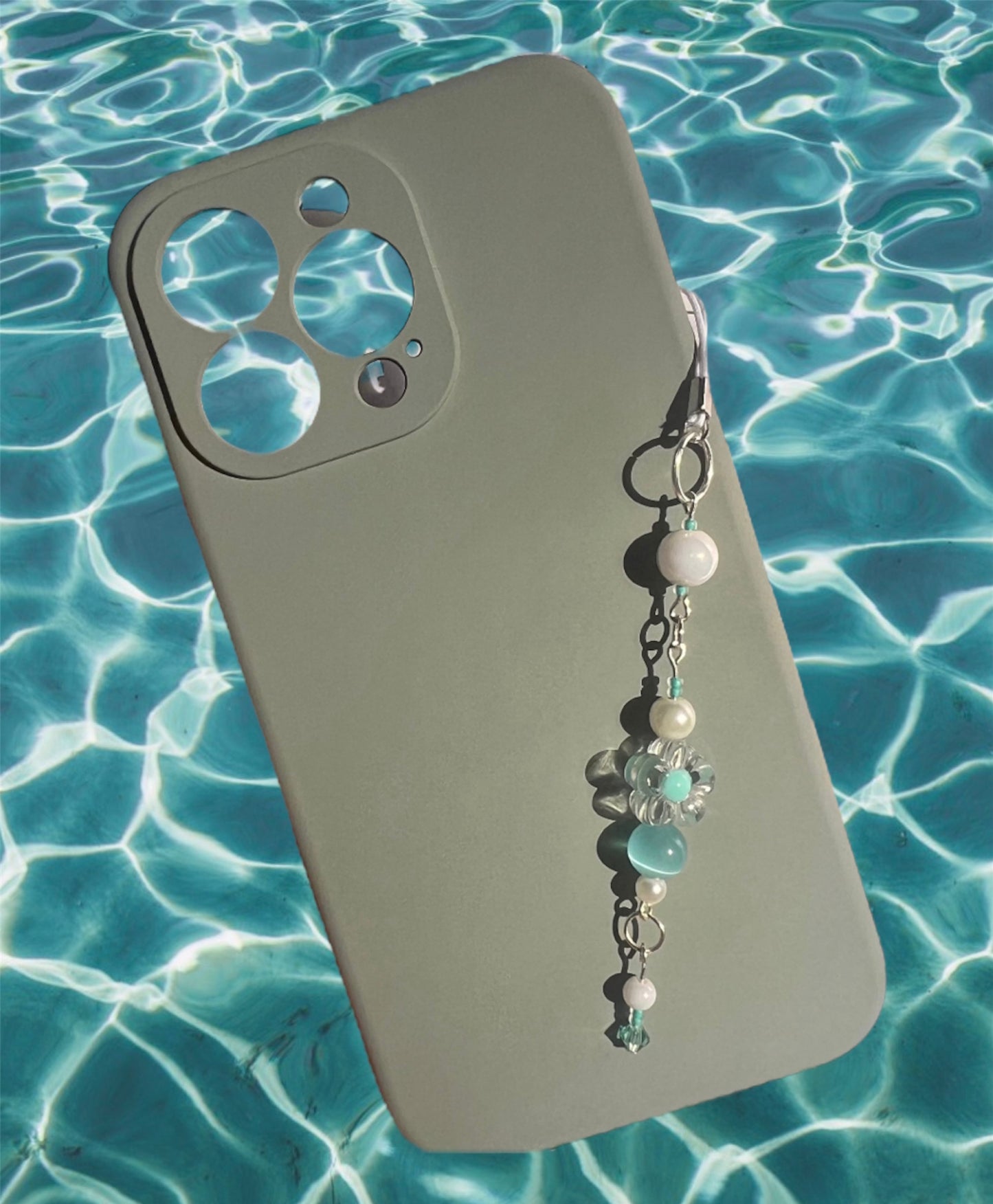 Daisy Bead Phone Charm Keychain Lanyard