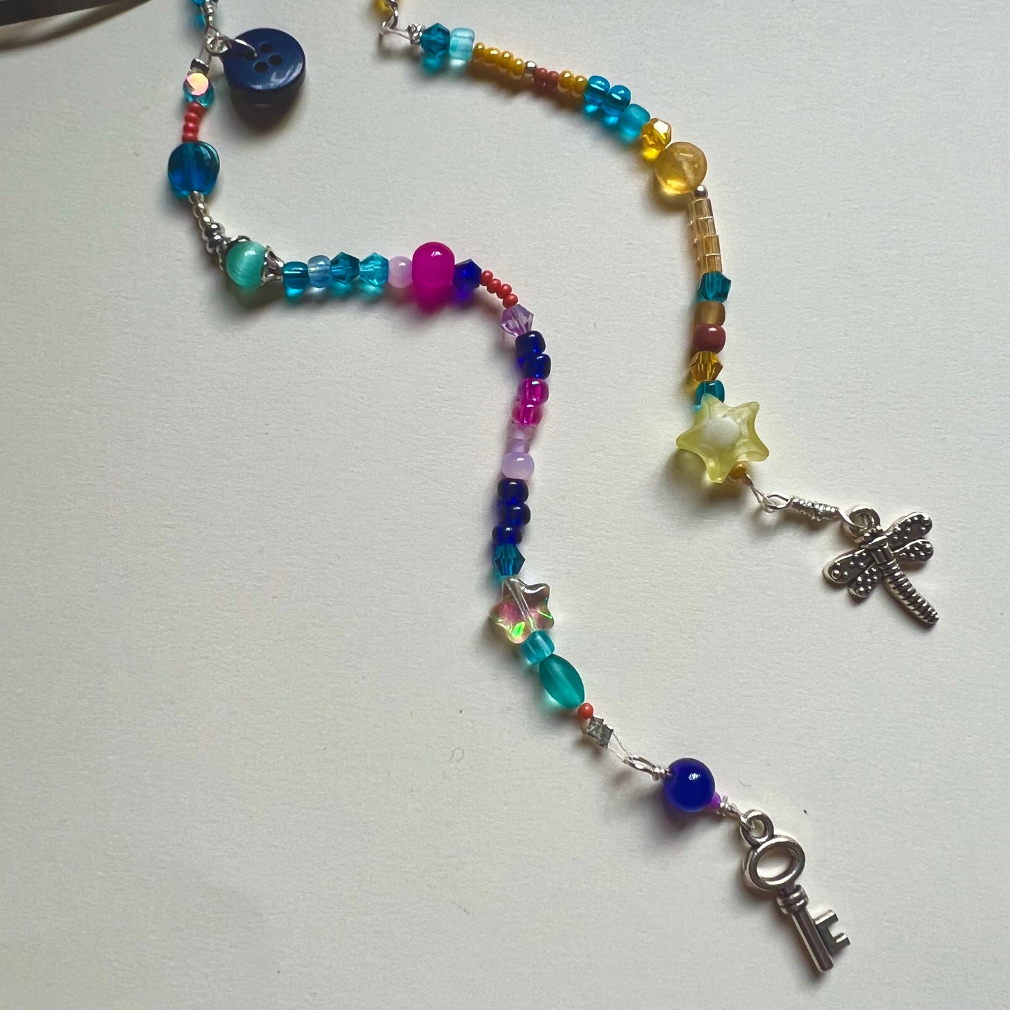 yellow and blue coraline hair clip