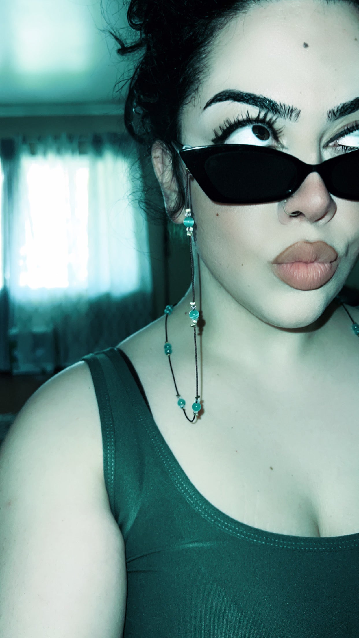 simple beaded glasses lanyard chain