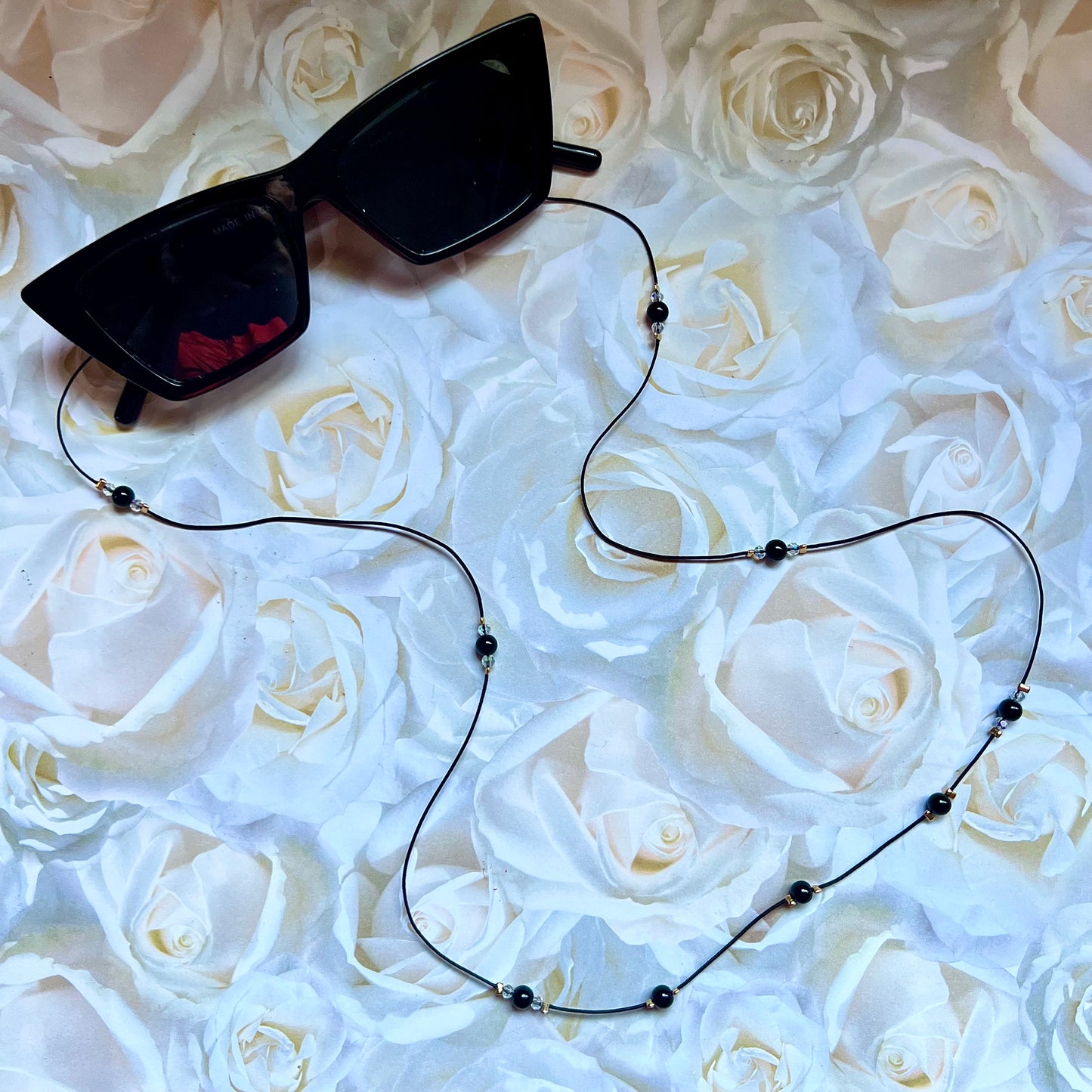 simple beaded glasses lanyard chain