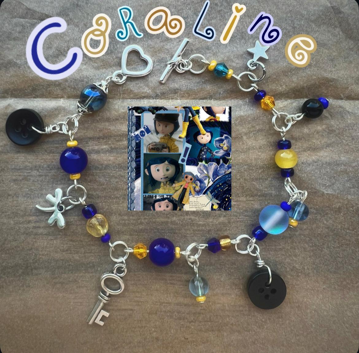 through the hidden door — coraline charm bracelet
