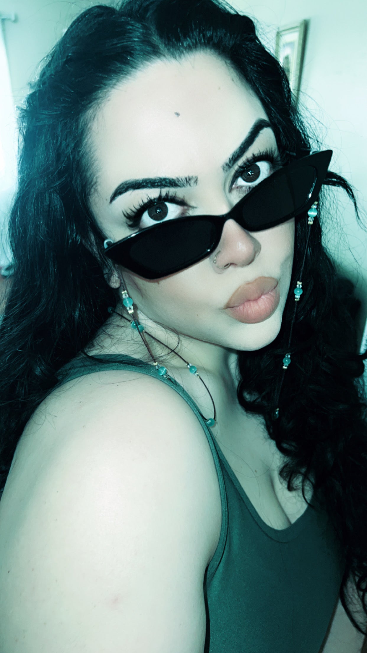 simple beaded glasses lanyard chain