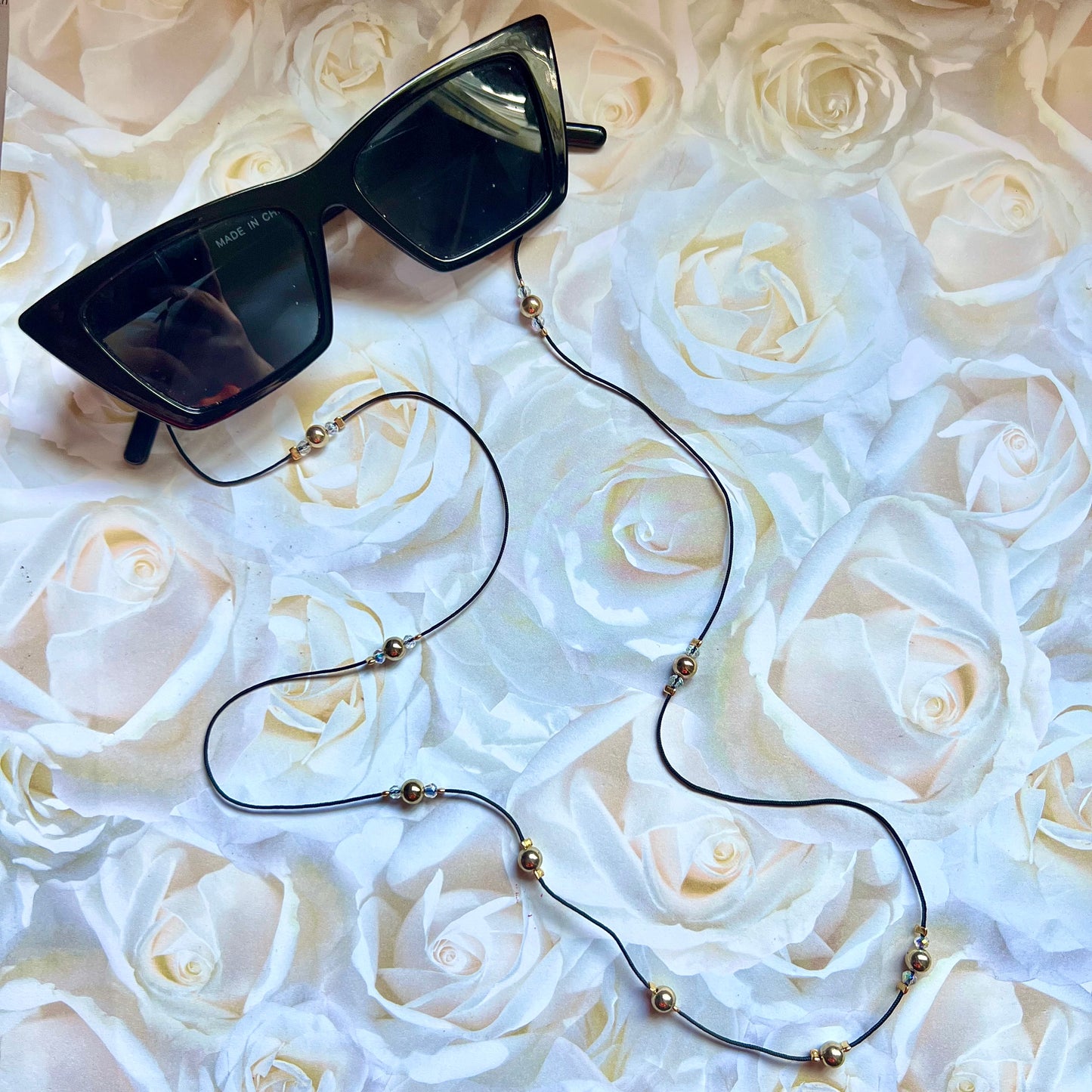 simple beaded glasses lanyard chain