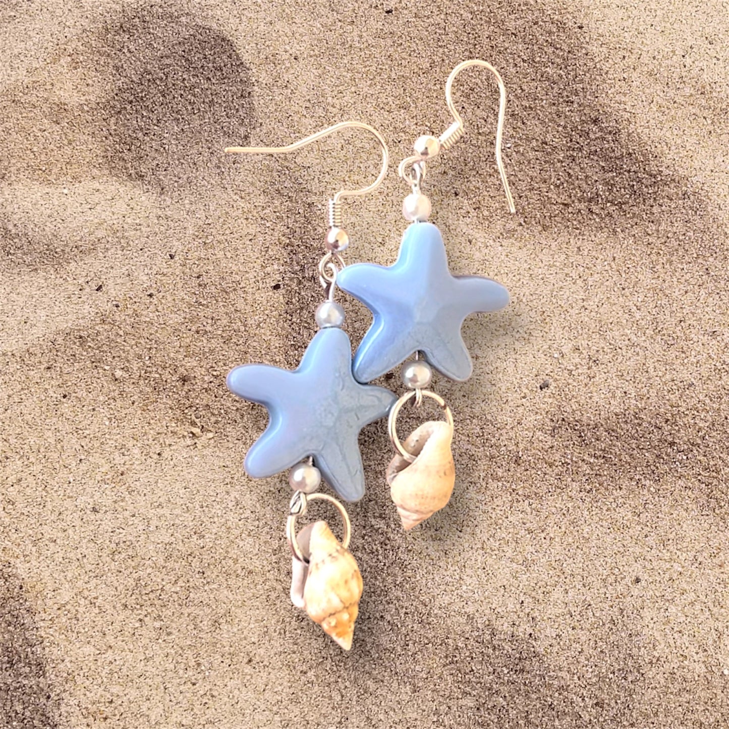 Starfish and Seashell Earrings