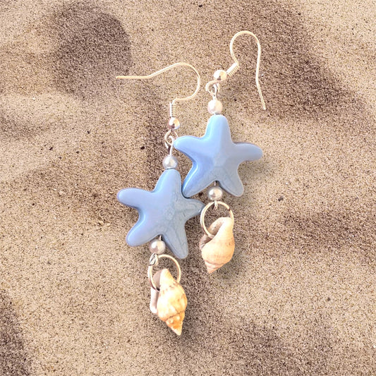 Starfish and Seashell Earrings