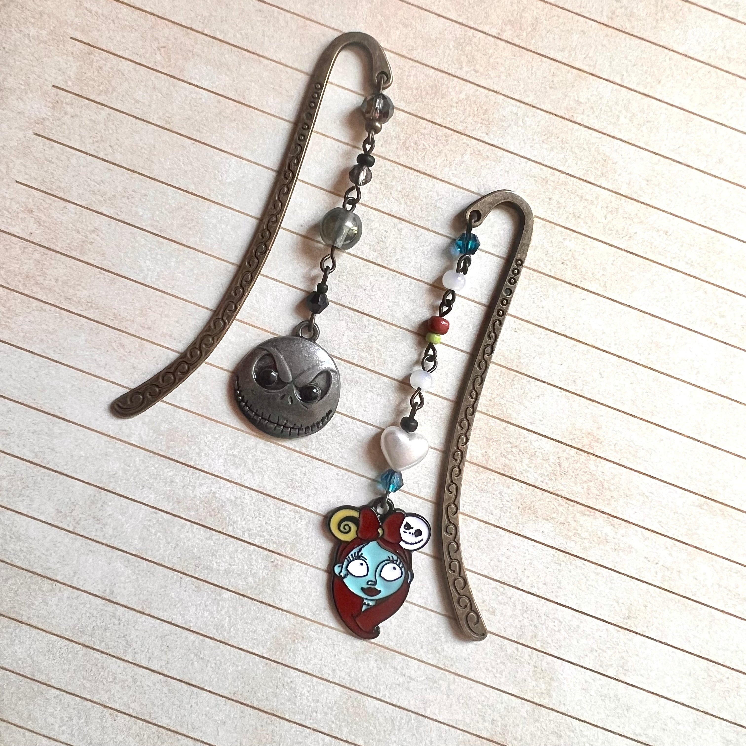 Nightmare Before Christmas Inspired Beaded Bookmarks