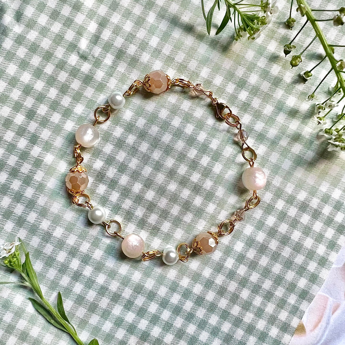 Sun-Kissed Pearl Bracelet
