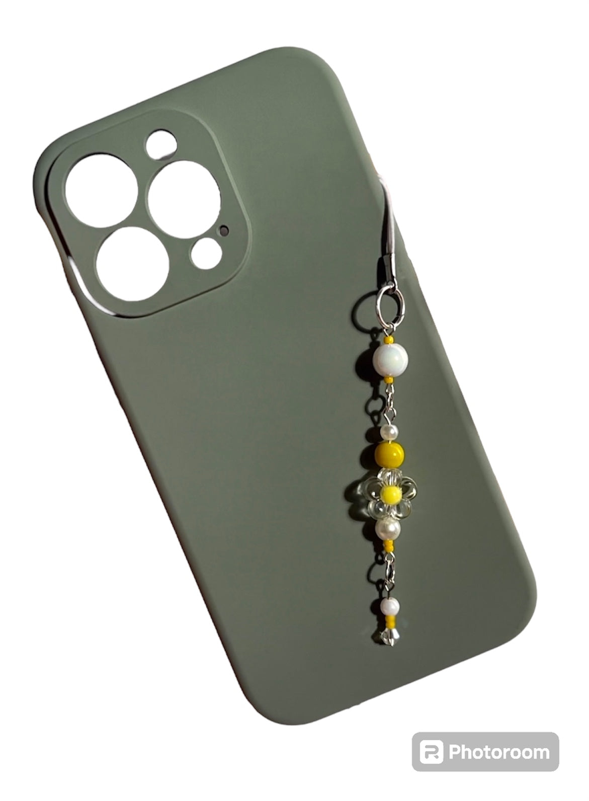 Daisy Bead Phone Charm Keychain Lanyard