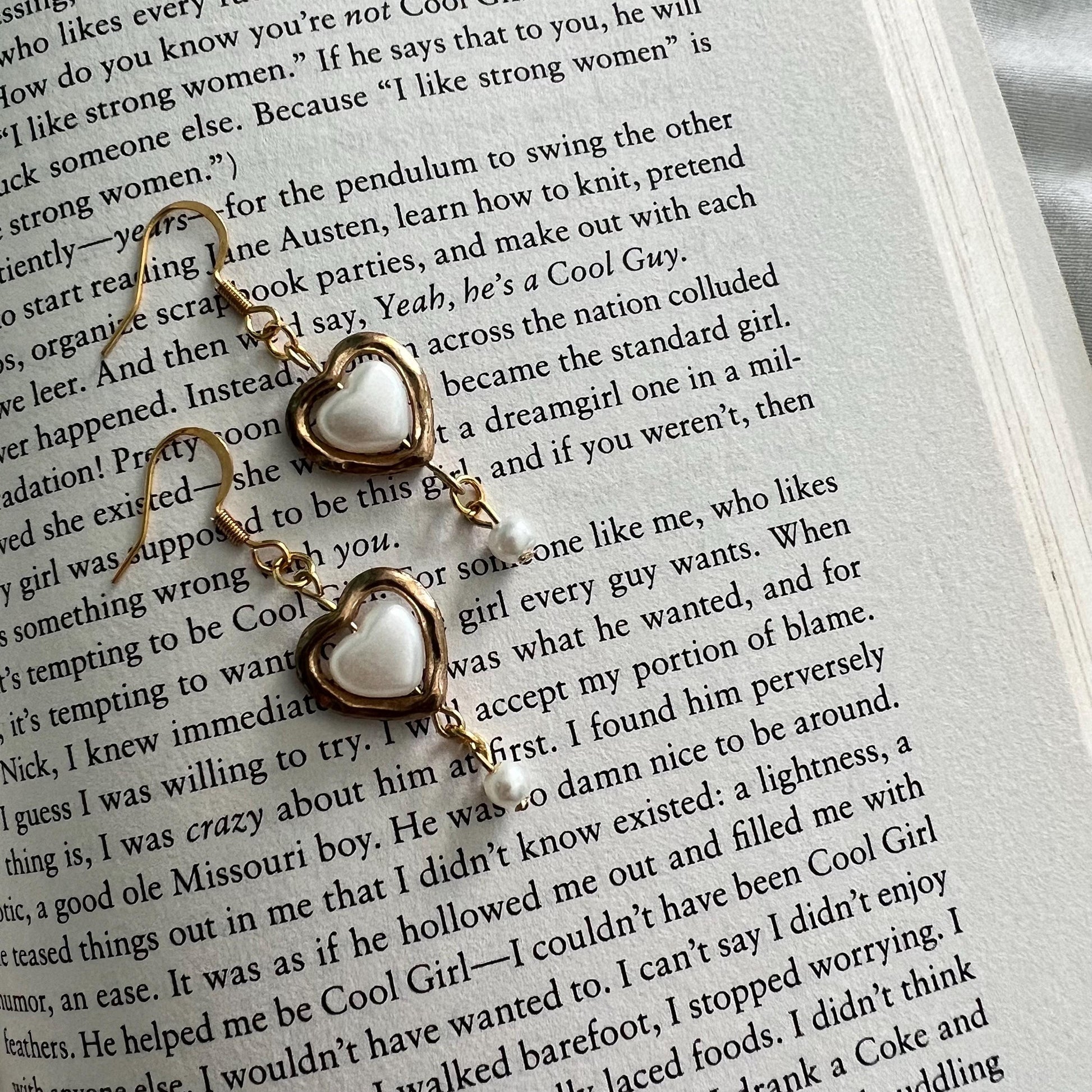 Silver or Gold Heart Earrings with Customizable Gem Color