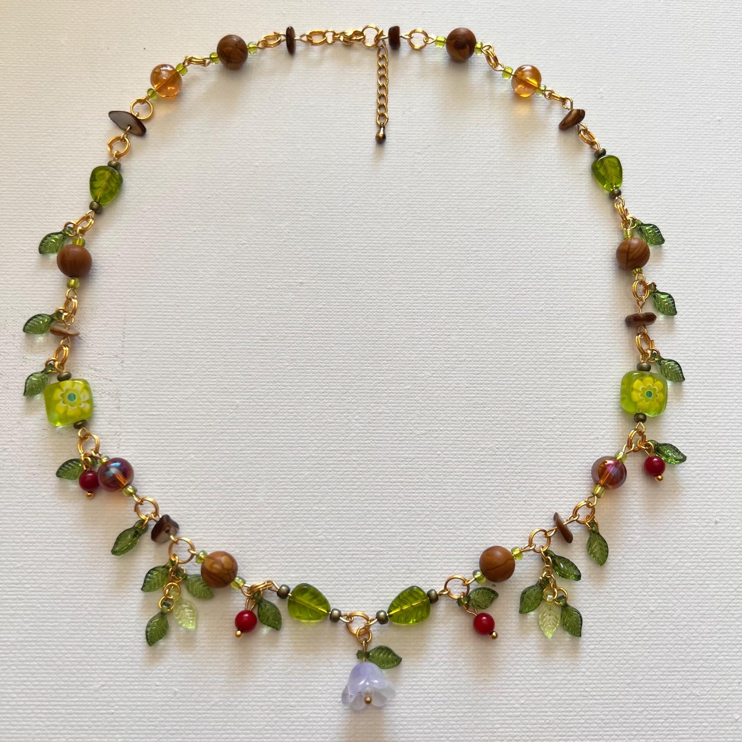 Gold-Plated Arrietty-Inspired Spring Necklace – Studio Ghibli Fairycore Jewelry