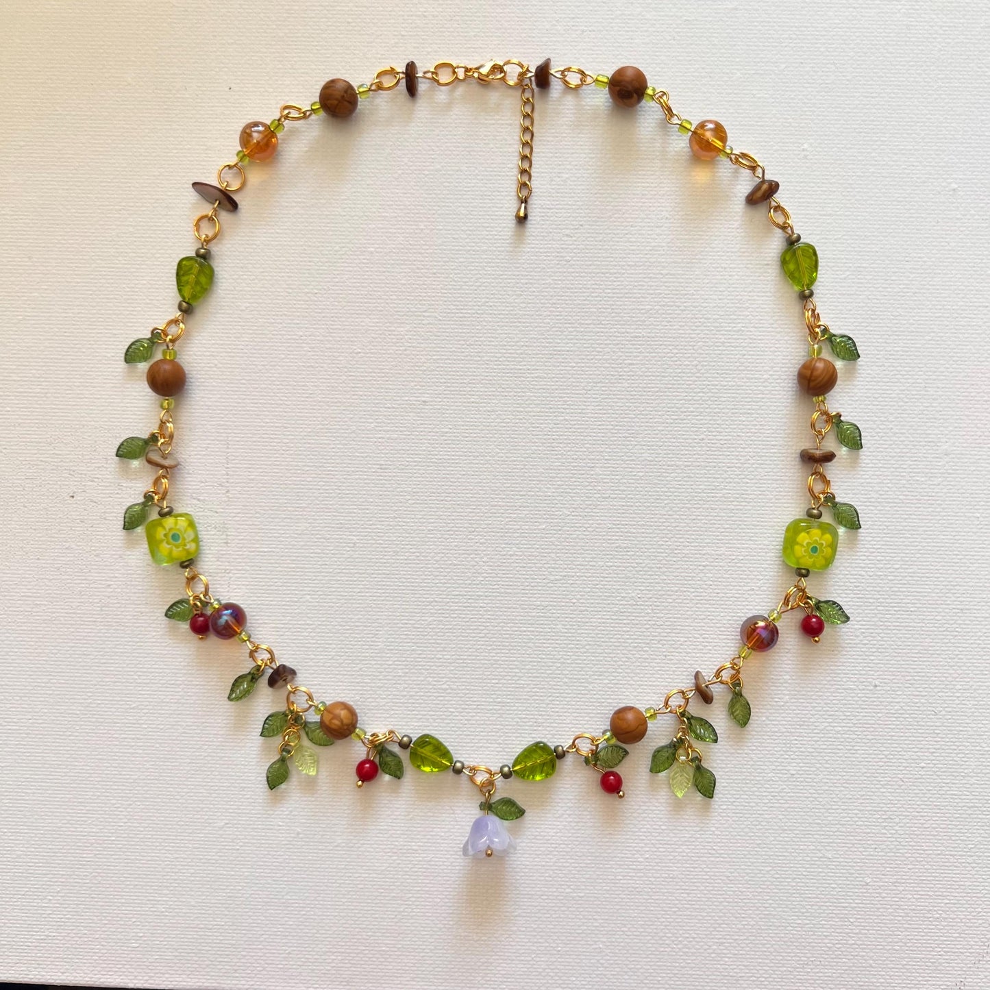 Gold-Plated Arrietty-Inspired Spring Necklace – Studio Ghibli Fairycore Jewelry