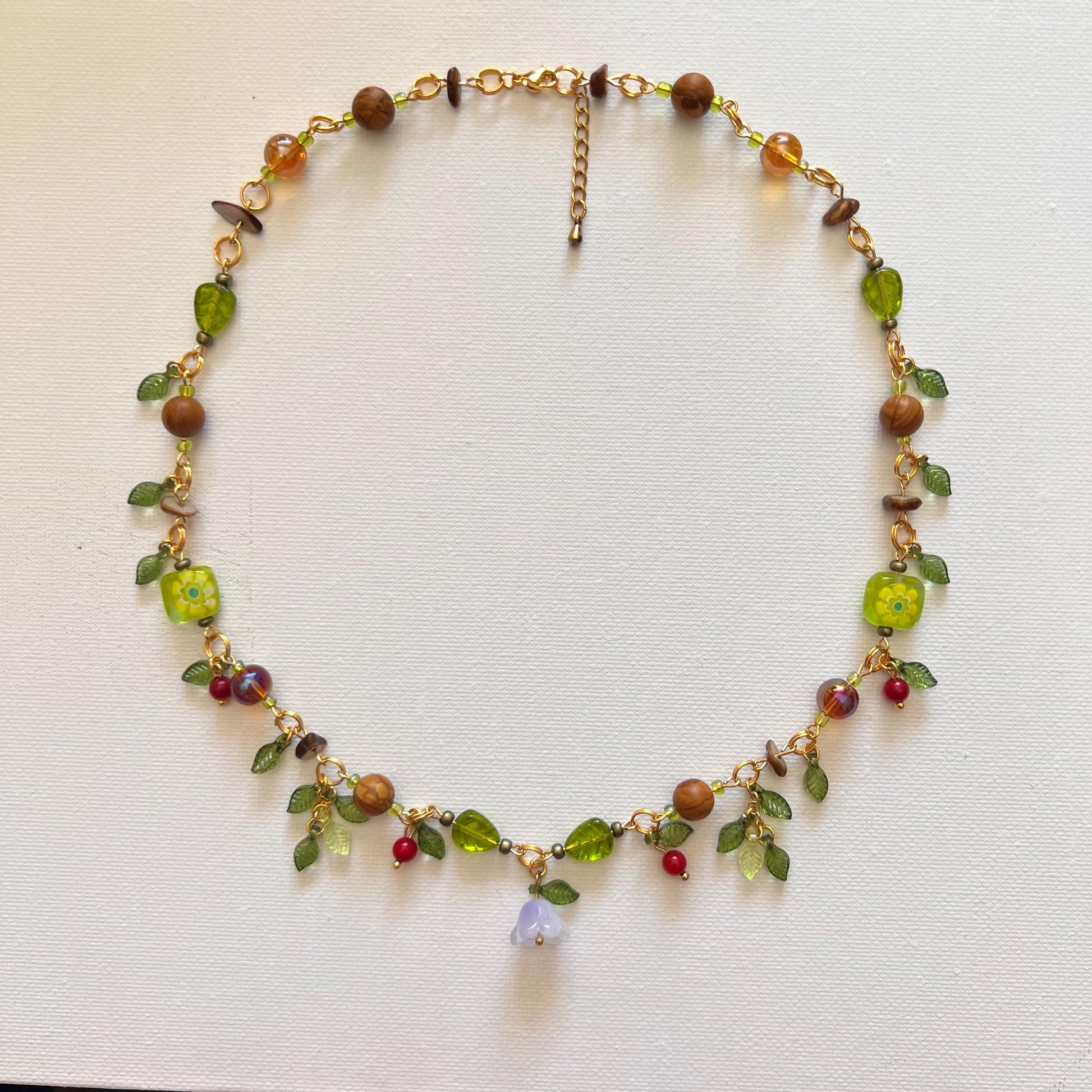 Gold-Plated Arrietty-Inspired Spring Necklace – Studio Ghibli Fairycore Jewelry