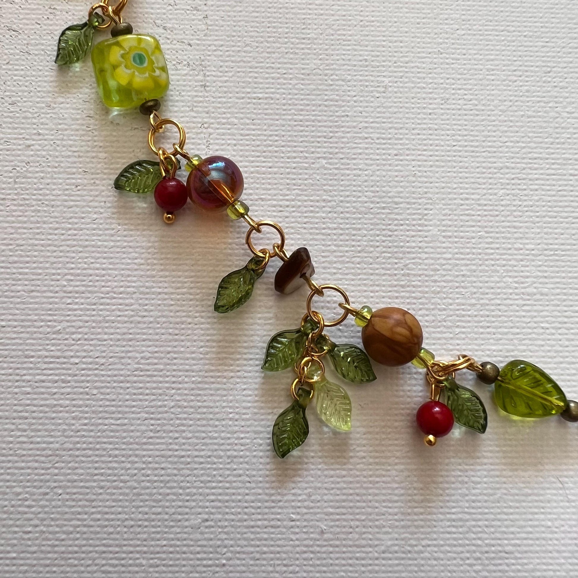 Gold-Plated Arrietty-Inspired Spring Necklace – Studio Ghibli Fairycore Jewelry