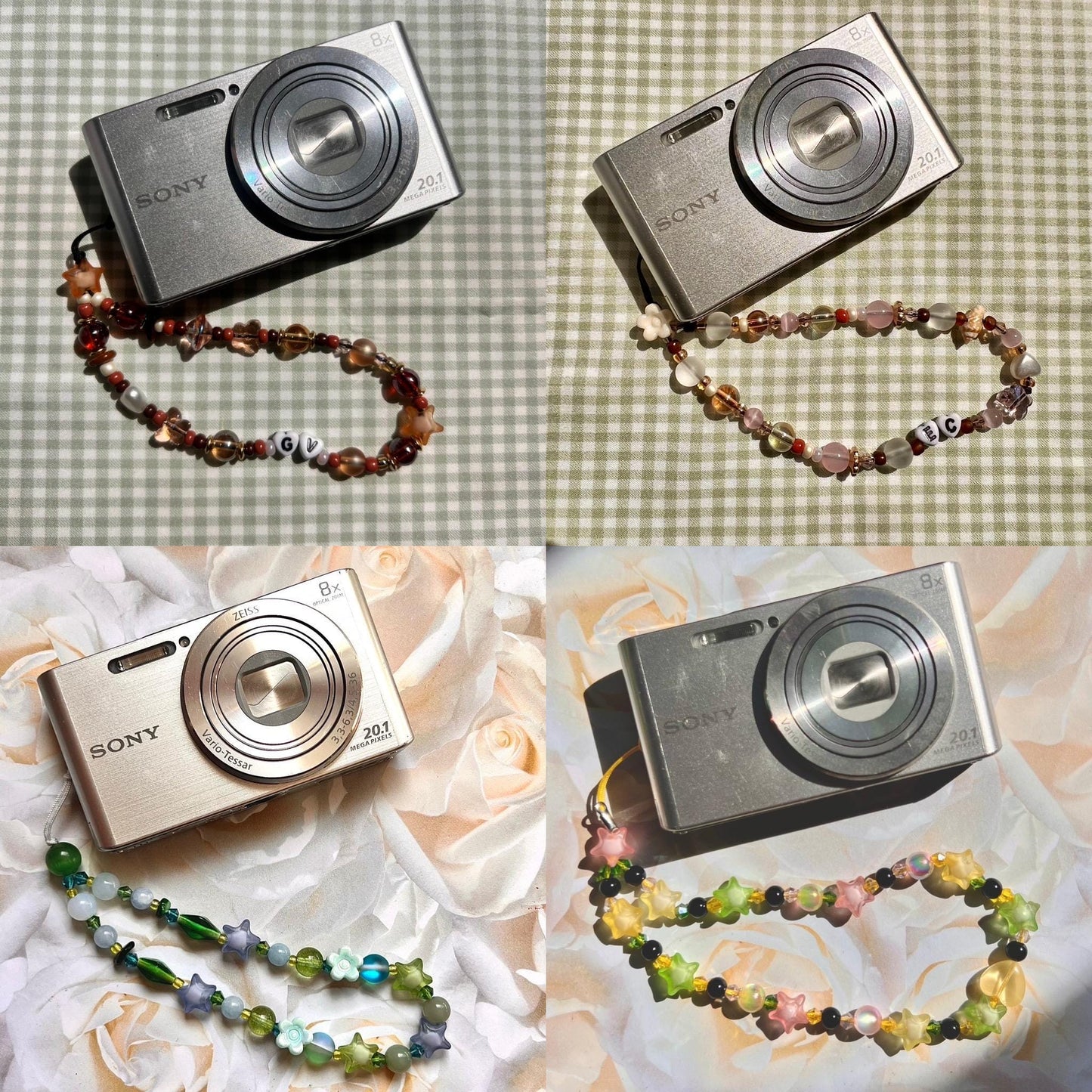 Personalized Beaded Wrist Strap or Phone Strap or Camera Strap Made For You