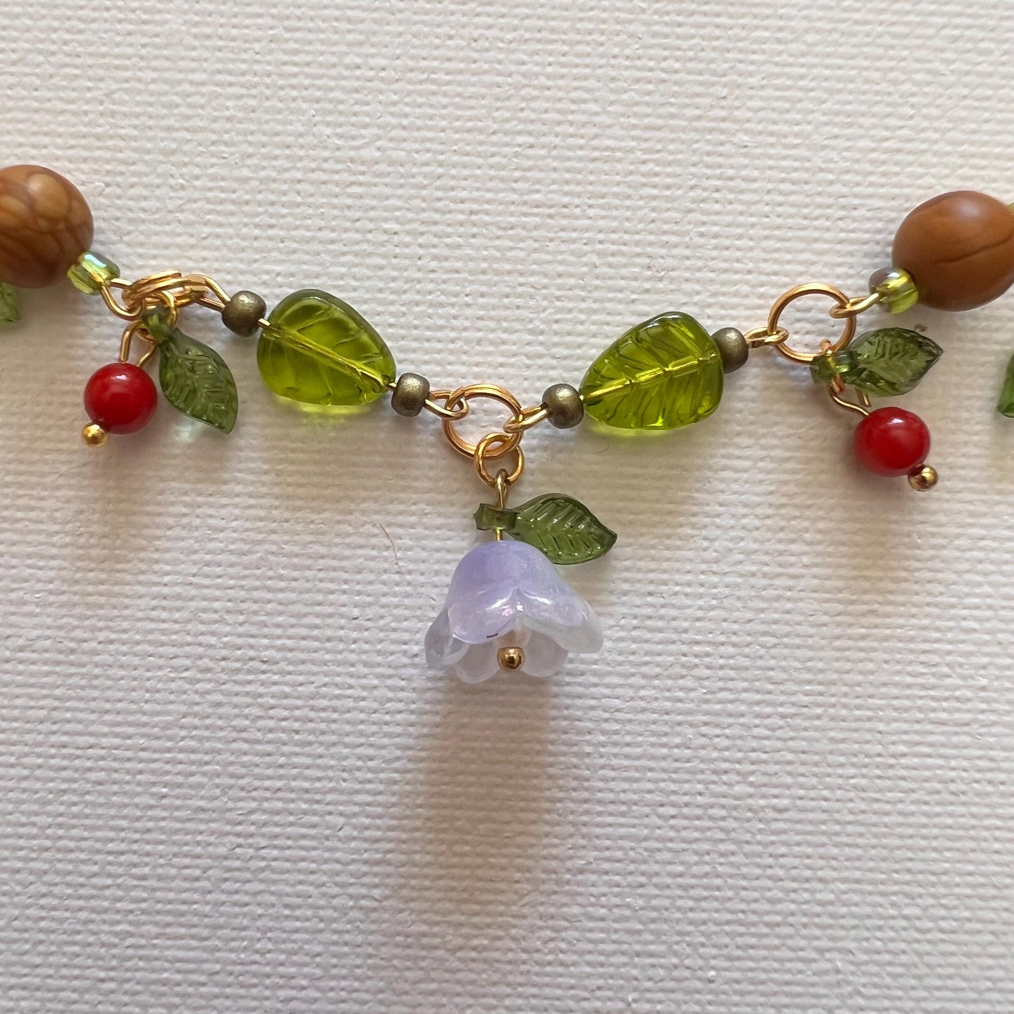 Gold-Plated Arrietty-Inspired Spring Necklace – Studio Ghibli Fairycore Jewelry