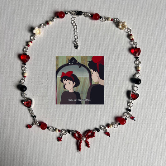 Kiki’s Delivery Service Inspired Necklace Silver Plated 16in