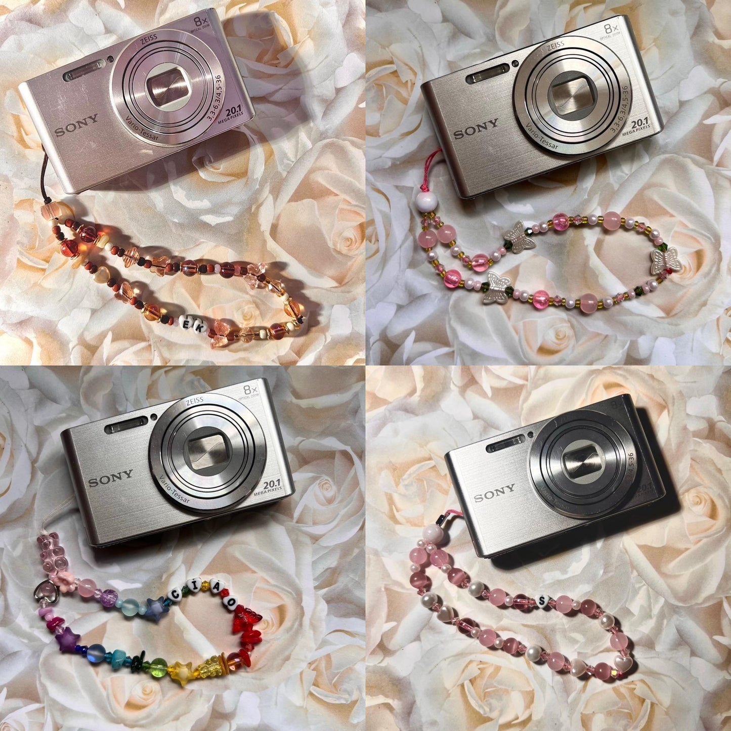 Personalized Camera Wristlet Strap with Custom Name, Photographers Gift, Beaded Phone Charm, Graduation Gift