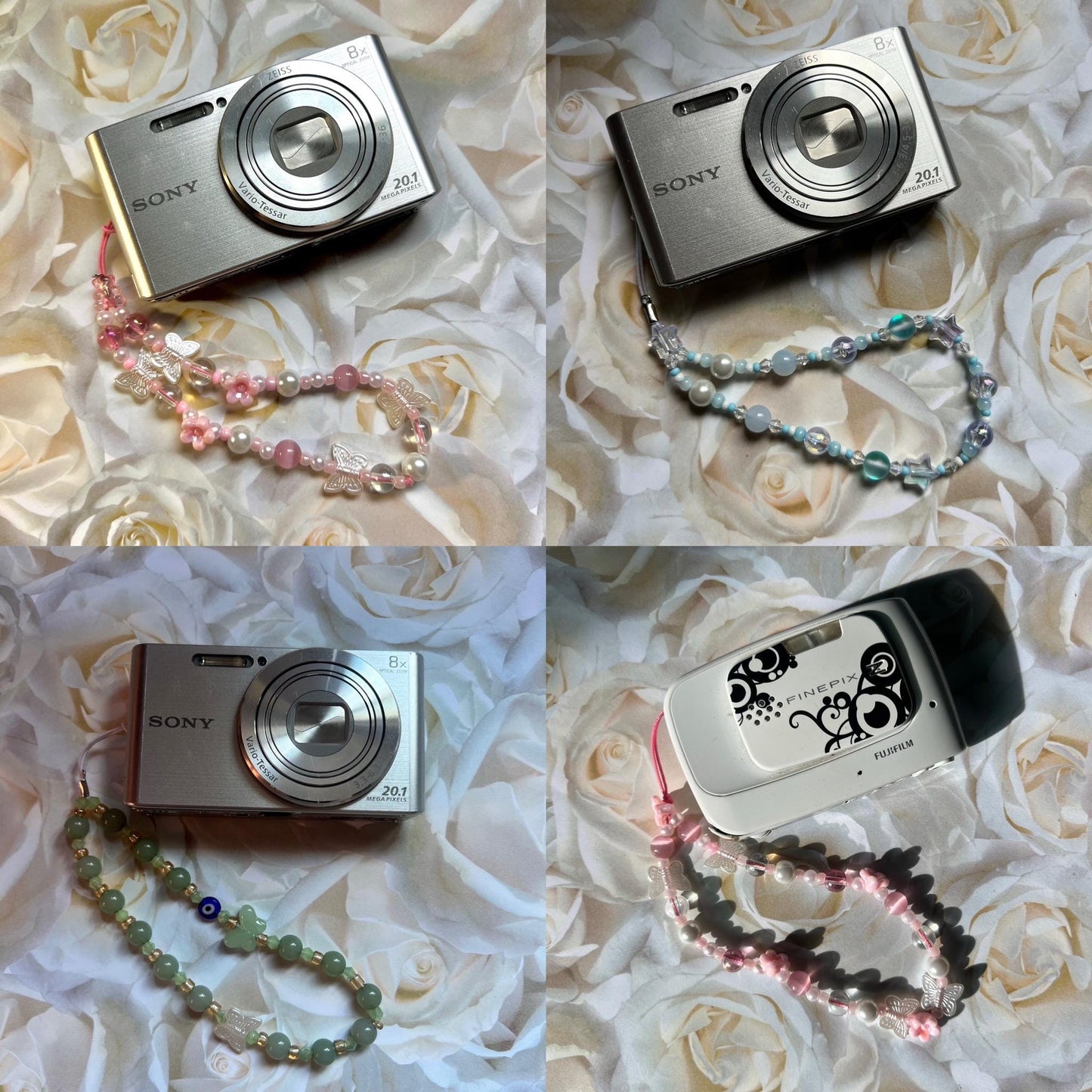 Personalized Beaded Wrist Strap or Phone Strap or Camera Strap Made For You