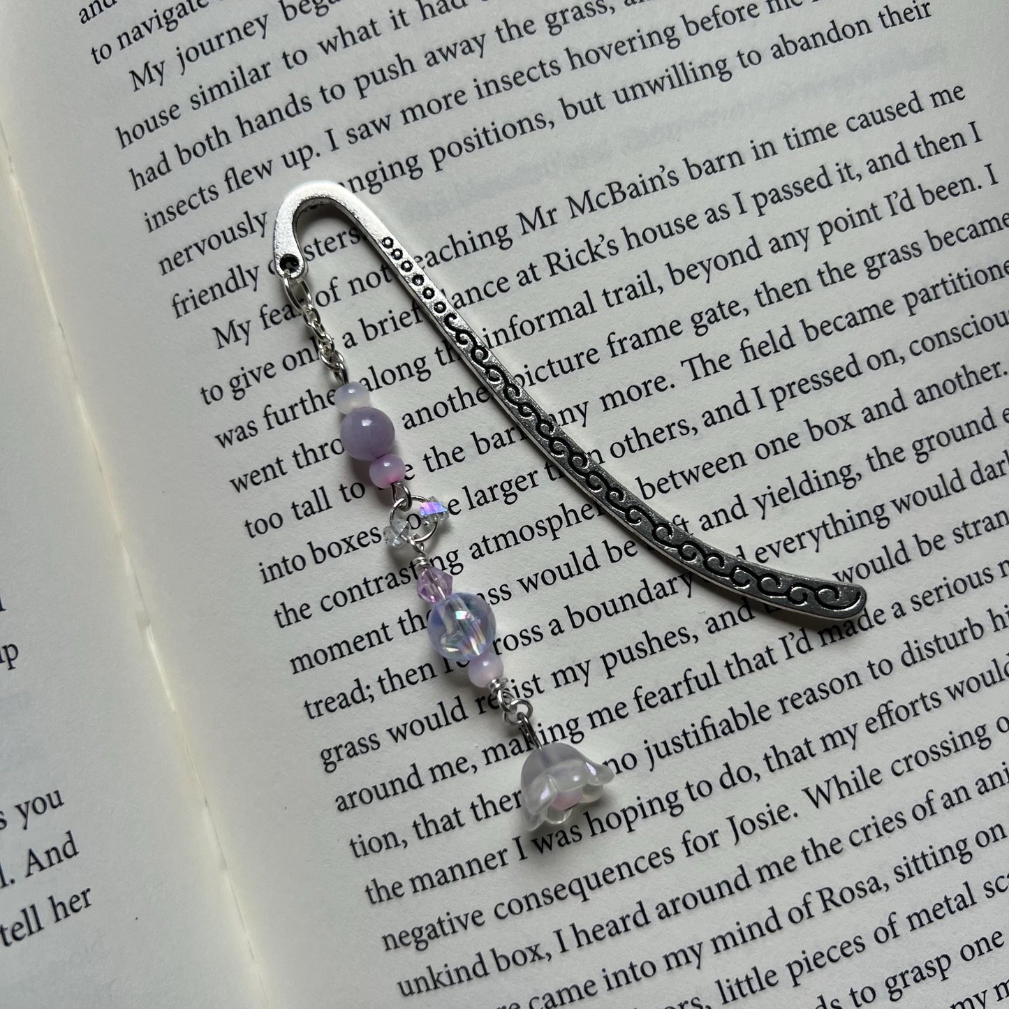 Customizable Fairycore Bookmark with Handmade Clay Mushrooms – Cottagecore Beaded Bookmark – Gold or Silver