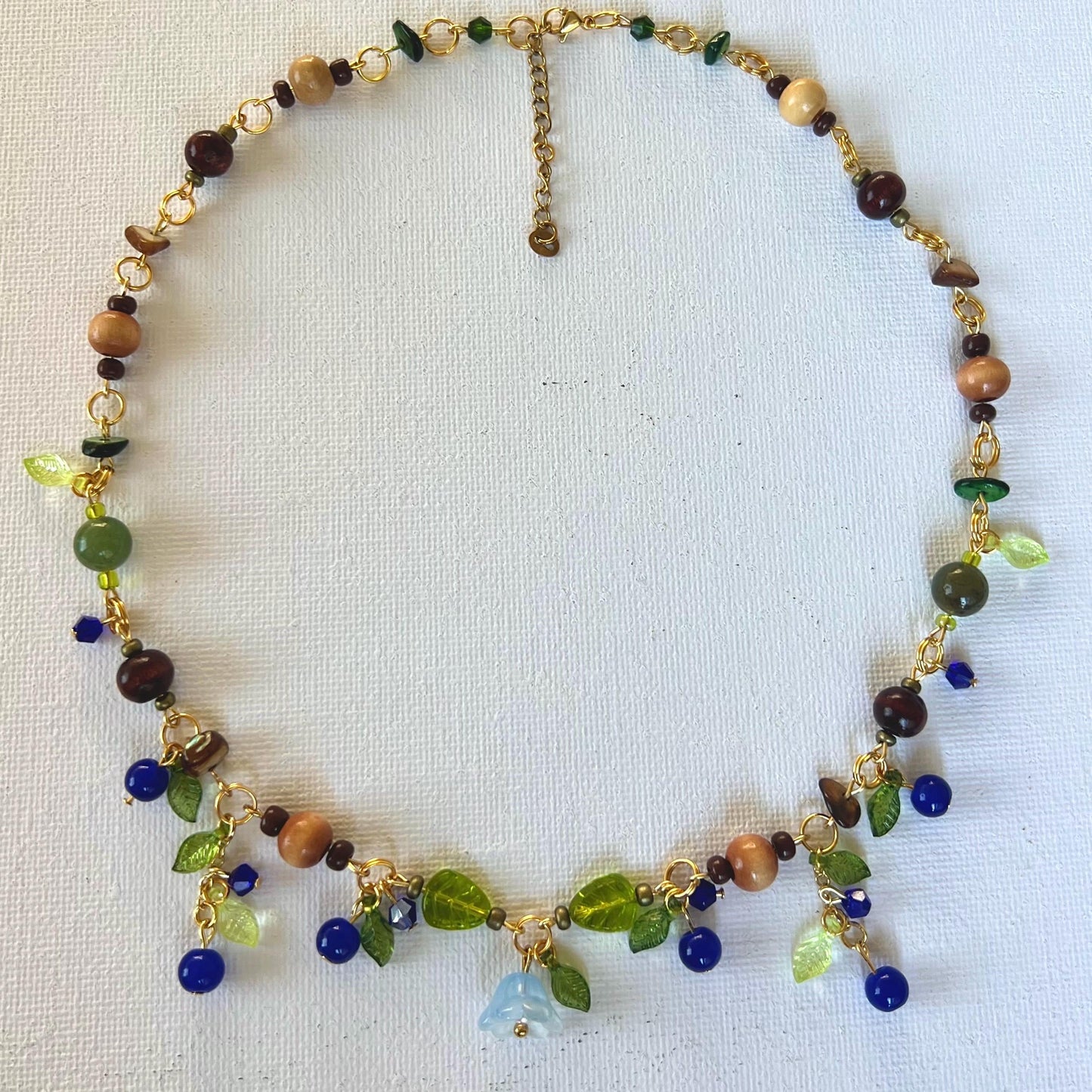 Gold-Plated Blueberry Spring Necklace – Fairycore Fruit Jewelry