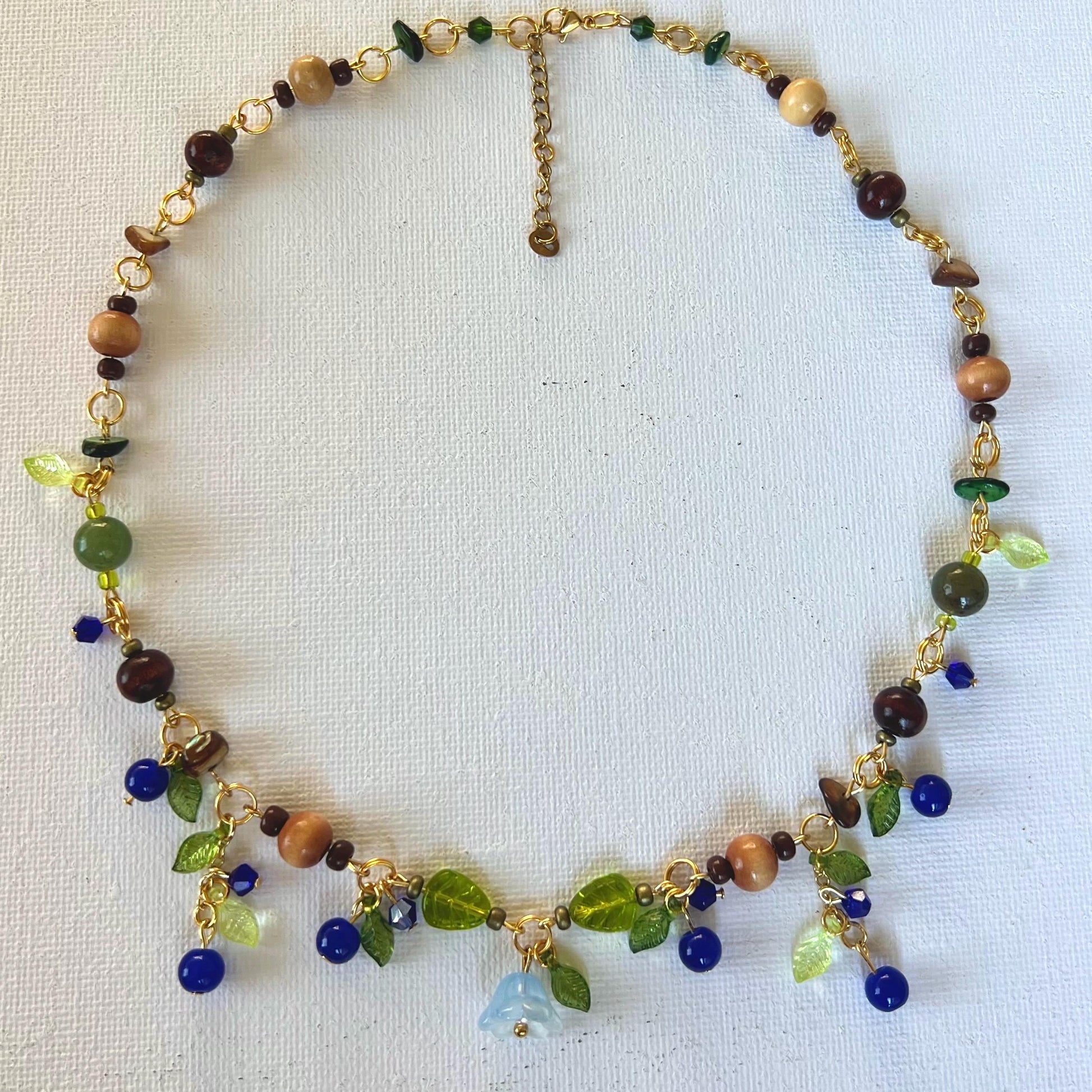 Gold-Plated Blueberry Spring Necklace – Fairycore Fruit Jewelry