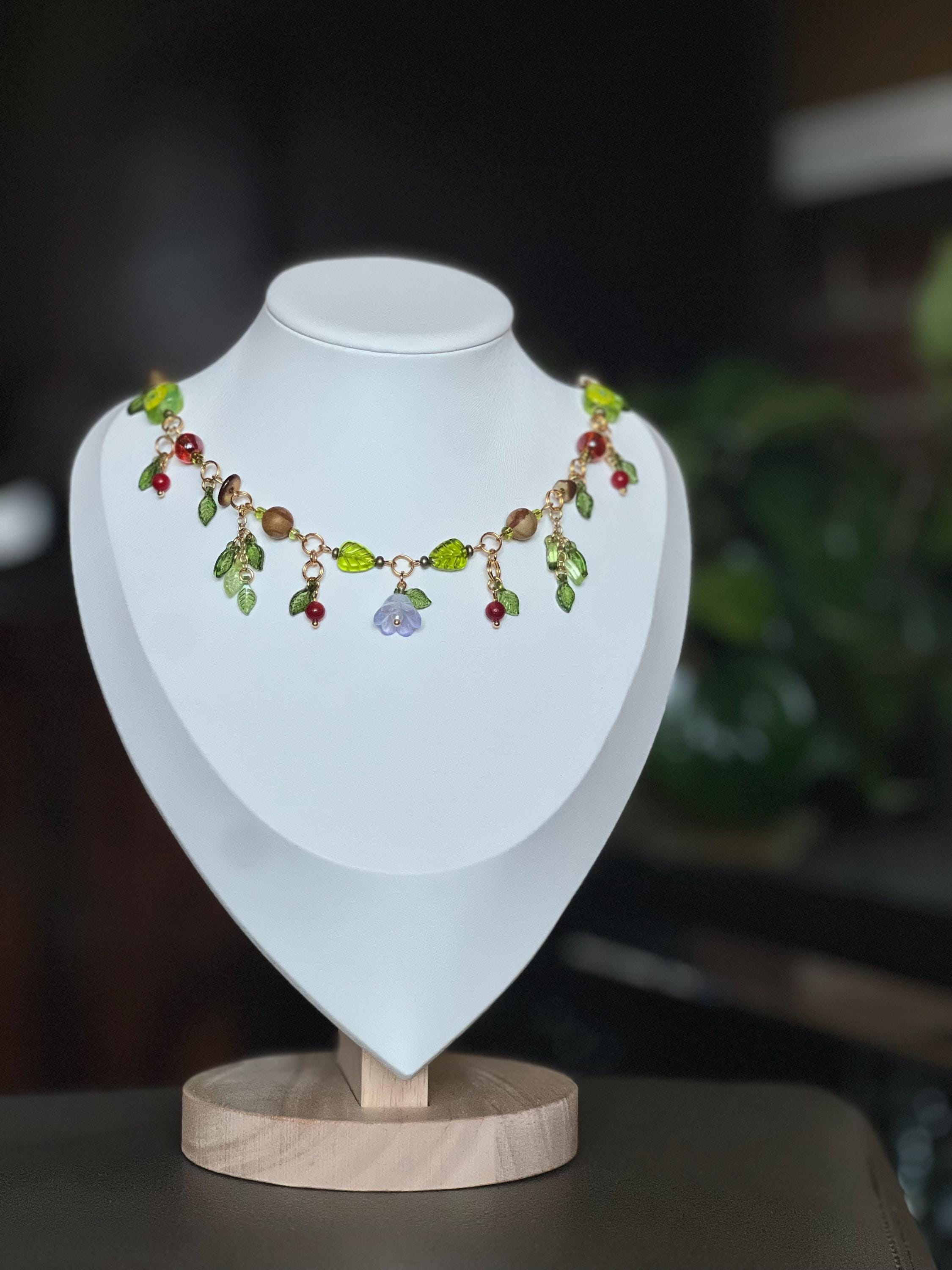 Gold-Plated Arrietty-Inspired Spring Necklace – Studio Ghibli Fairycore Jewelry