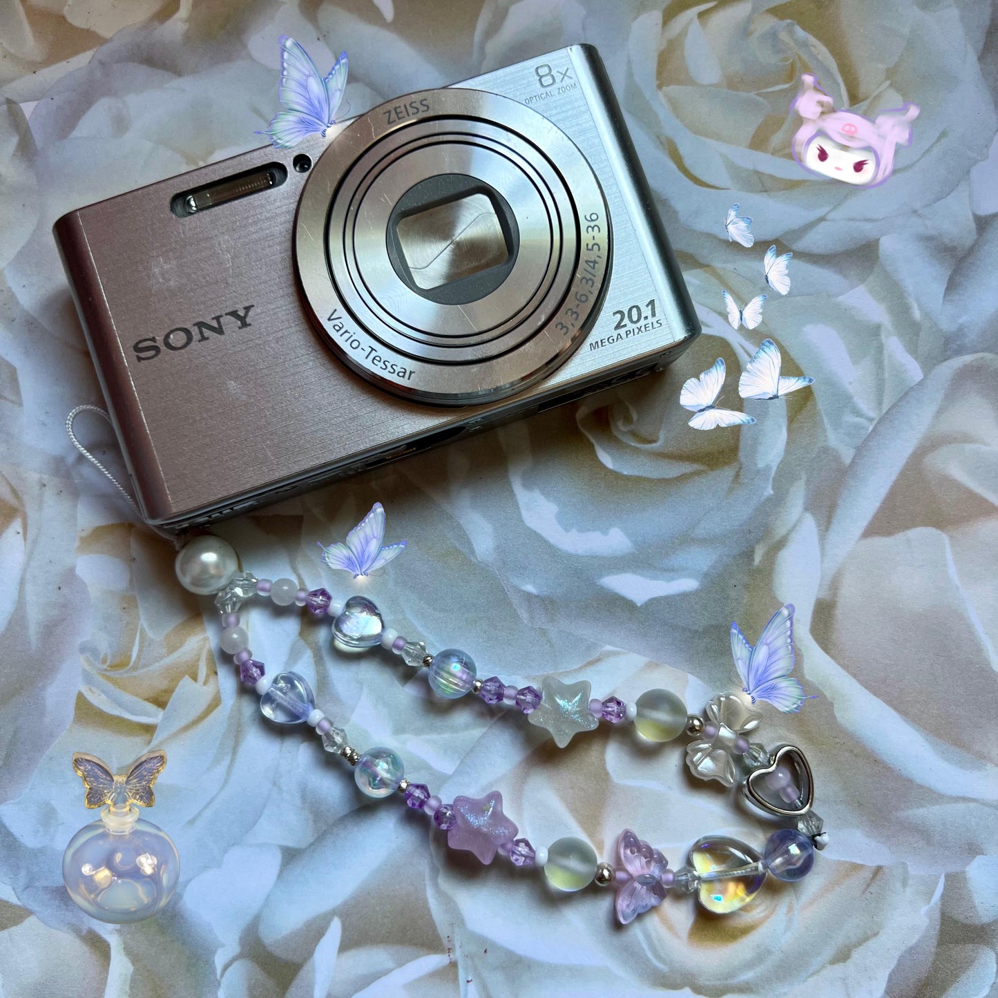 Personalized Camera Wristlet Strap with Custom Name, Photographers Gift, Beaded Phone Charm, Graduation Gift