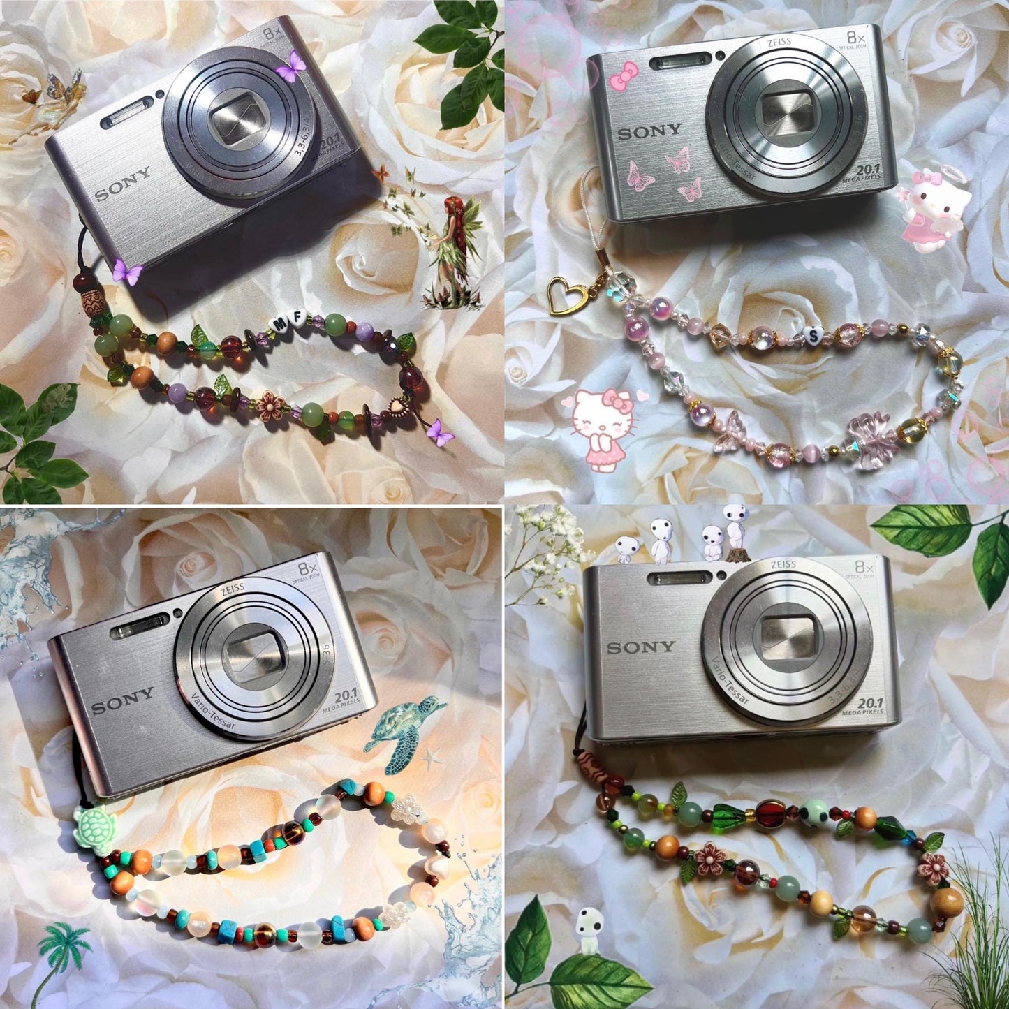 Personalized Camera Wristlet Strap with Custom Name, Photographers Gift, Beaded Phone Charm, Graduation Gift